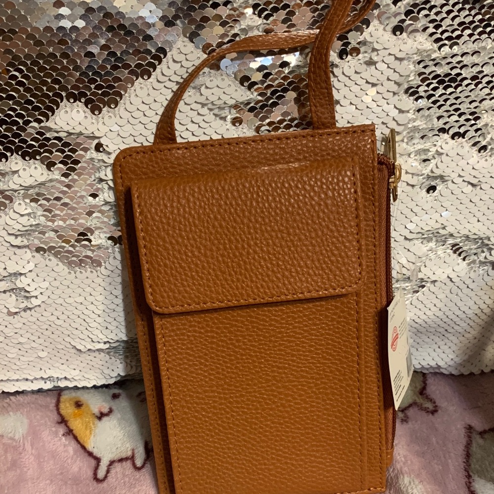 Chic Brown Leather Crossbody Bag